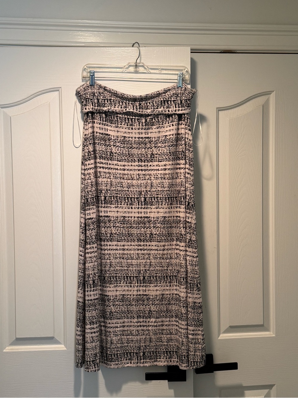 Cynthia Rowley Black and White Patterned Maxi Skirt